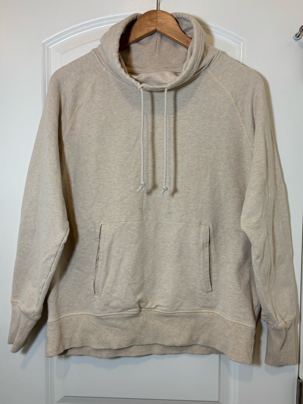 Nike Cream Drawstring Pullover Hoodie